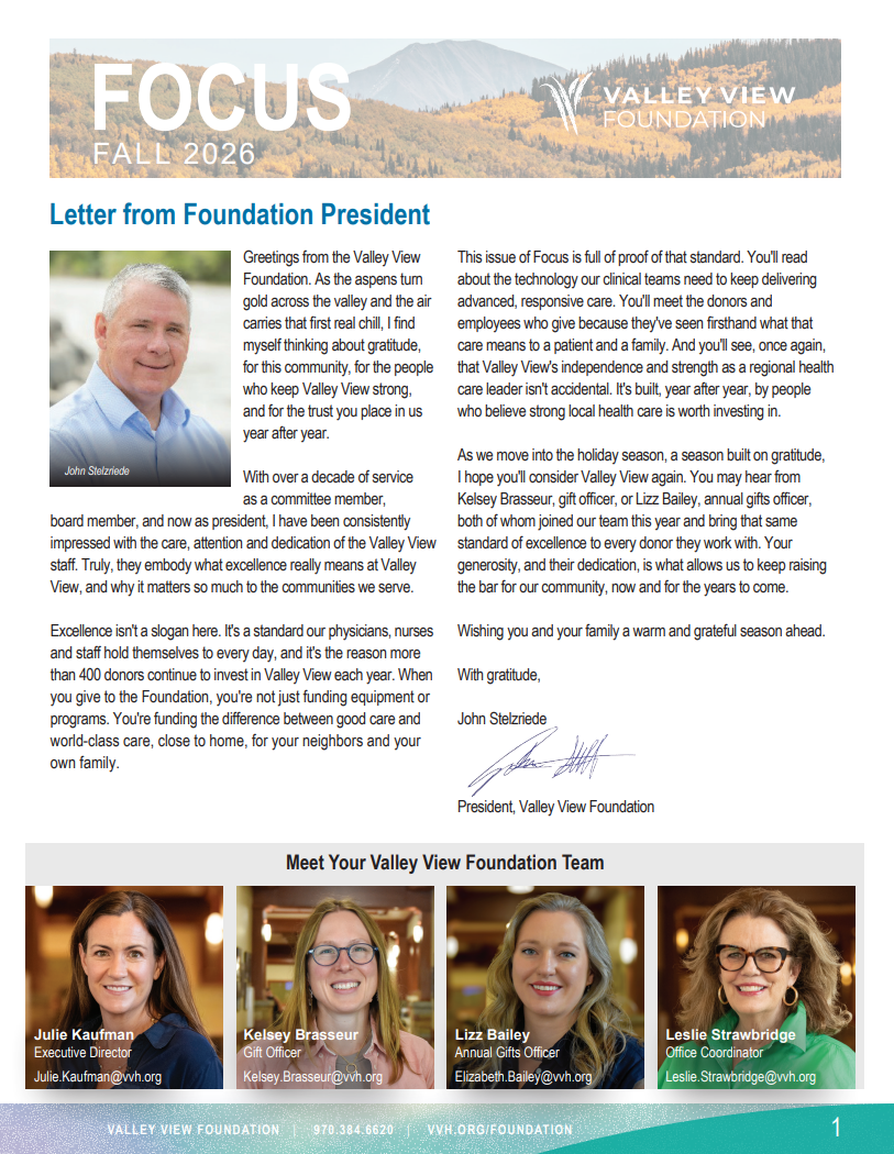 Fall 2024 Focus Newsletter - VVH
