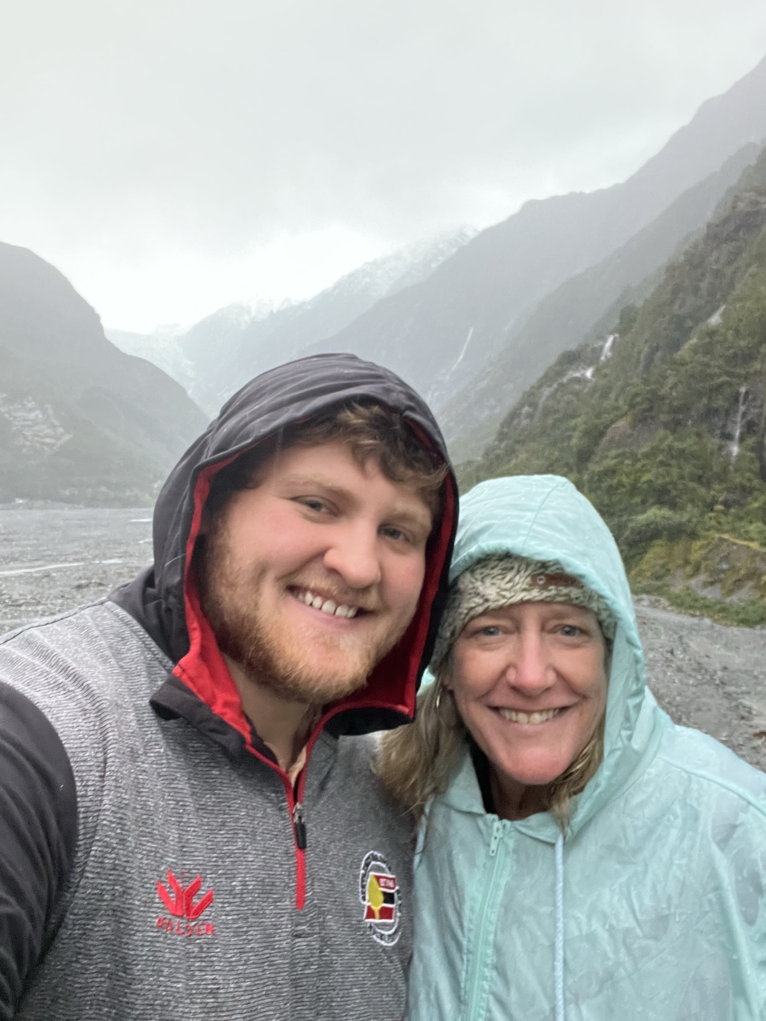 Jeanne hiking up Franz Josef Glacier
