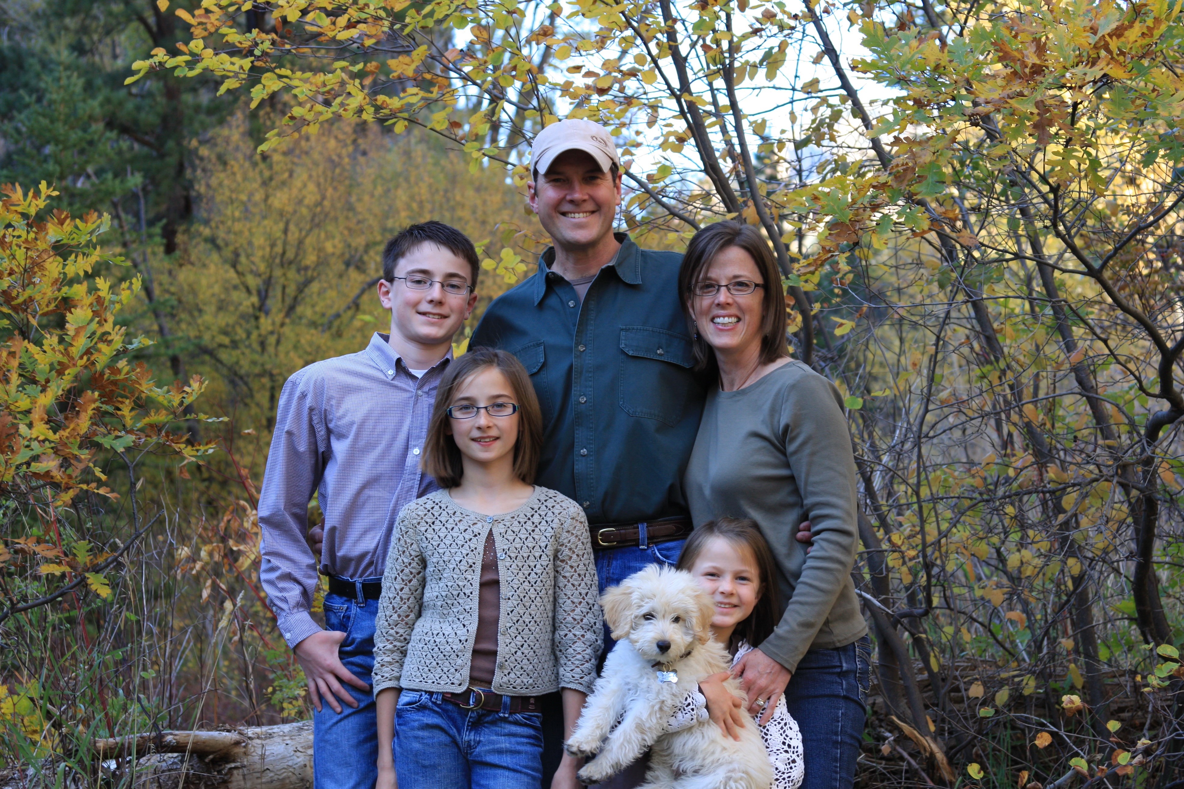 Morgan family with their dog