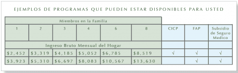 Ejemplos de programas que pueden estar disponibles para usted