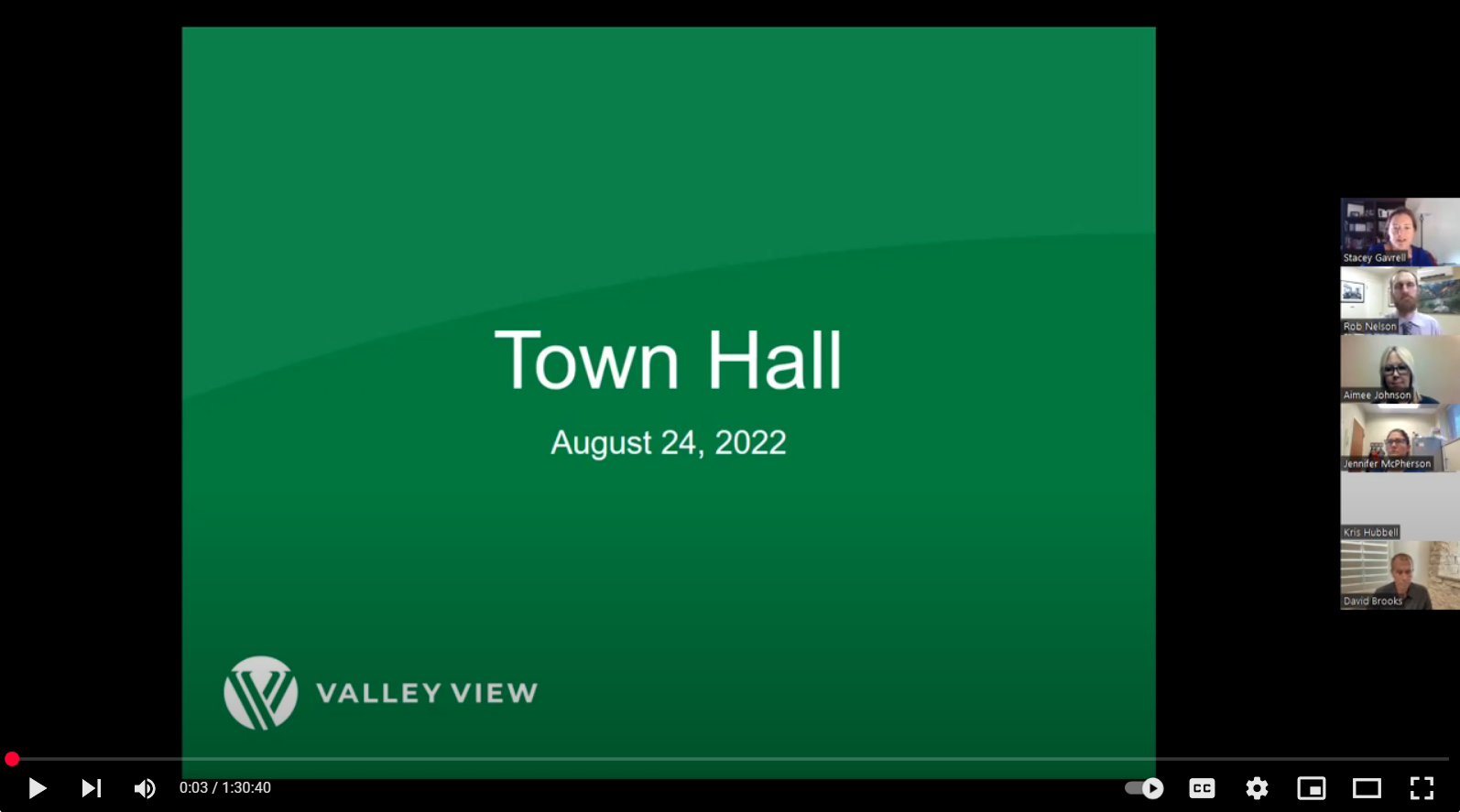2022 Town hall