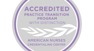 Accredited Practice Transition Program with Distinction badge